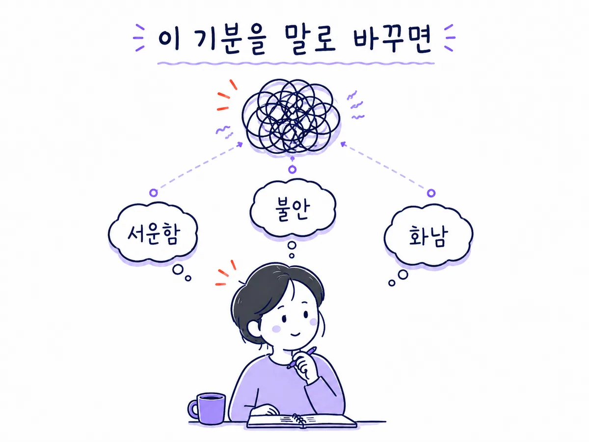 뒤엉킨 기분을 서운함 불안 화남이라는 말로 나누는 사람